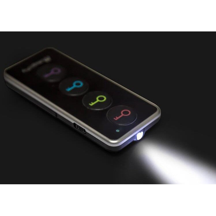 Dispozitiv Anti-Pierdere si Gasitor Chei Wireless, Alarma 120 dB cu Lanterna LED, 1 Telecomanda si 4 Receptoare, Multicolor