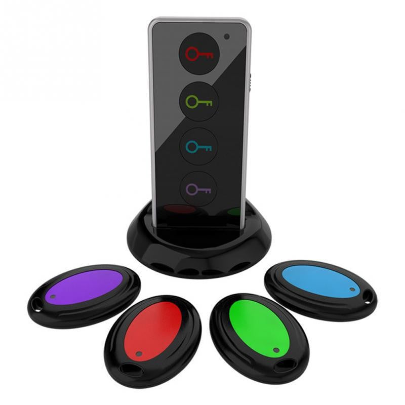 Dispozitiv Anti-Pierdere si Gasitor Chei Wireless, Alarma 120 dB cu Lanterna LED, 1 Telecomanda si 4 Receptoare, Multicolor
