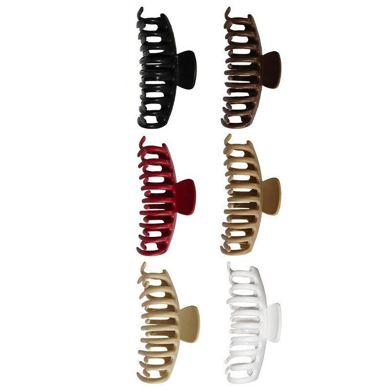 Set 6 Cleme de Par Tip Cleste, Marime Mare pentru Par Gros si Lung, Silicon Moale si Flexibil, Rezistente, 10.9 x 4.5 x 4.6 cm, Multicolor