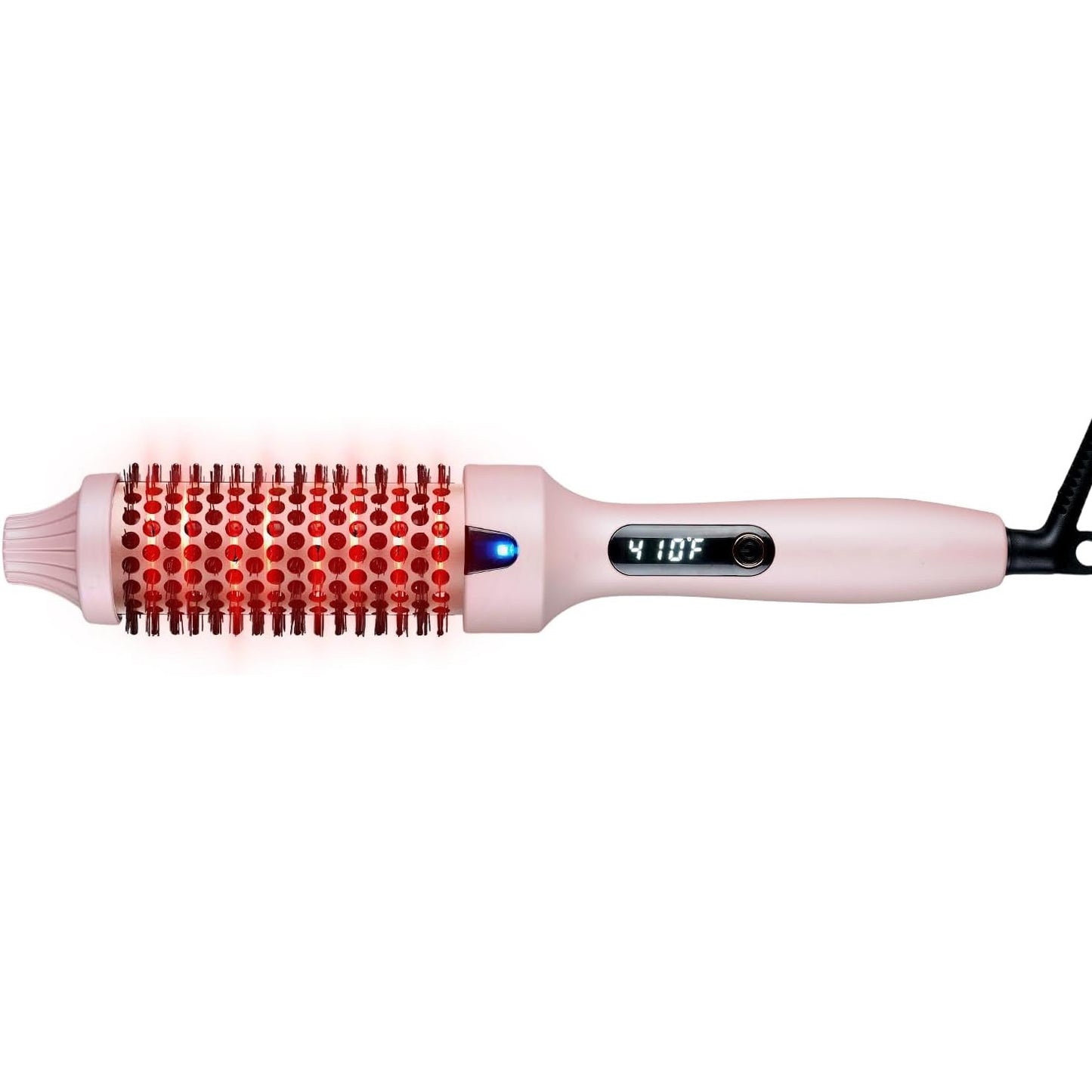 Perie Termica Multifunctionala cu Infrarosu si Ioni Negativi, Pieptene Cald pentru Volum si Ondulare, Afisaj LED, 10 Trepte Temperatura 150-210 Grade, Invelis Ceramic, 34 x 8 x 7 cm, Roz