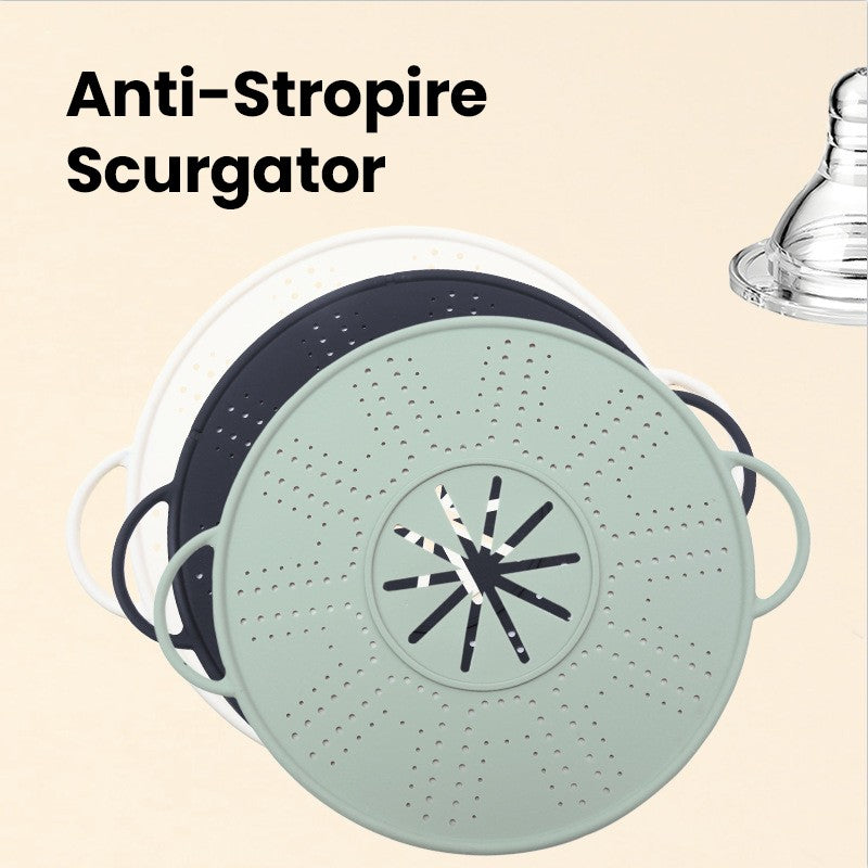 Capac Sita Pentru Tigaie, Filtru Anti-Stropire Si Deflector De Ulei, Silicon Rezistent La Caldura, Design Perforat, Verde Deschis, 28 inch