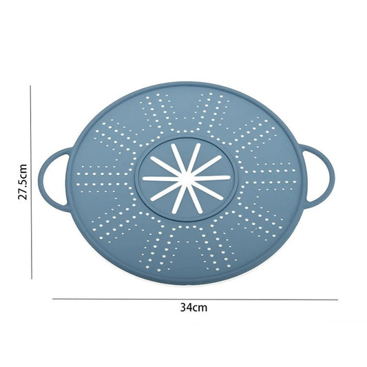 Capac Sita Pentru Tigaie, Filtru Anti-Stropire Si Deflector De Ulei, Silicon Rezistent La Caldura, Design Perforat, Verde Deschis, 28 inch