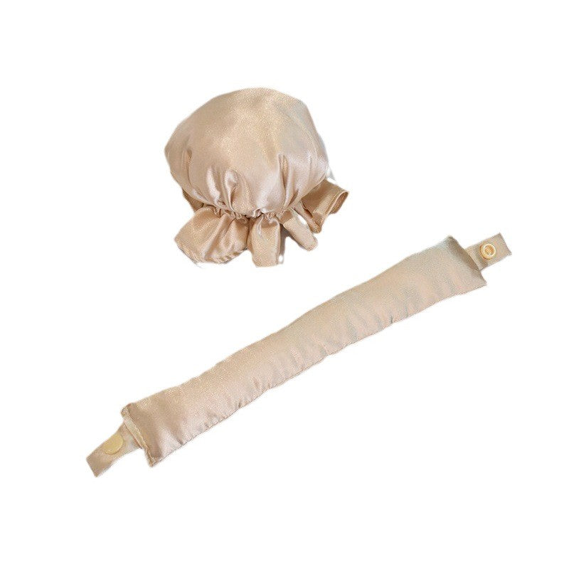 Ondulator de Par Fara Caldura, Accesoriu Manual pentru Bucle prin Rasucire, Poliester, 29 x 4 cm, Bej