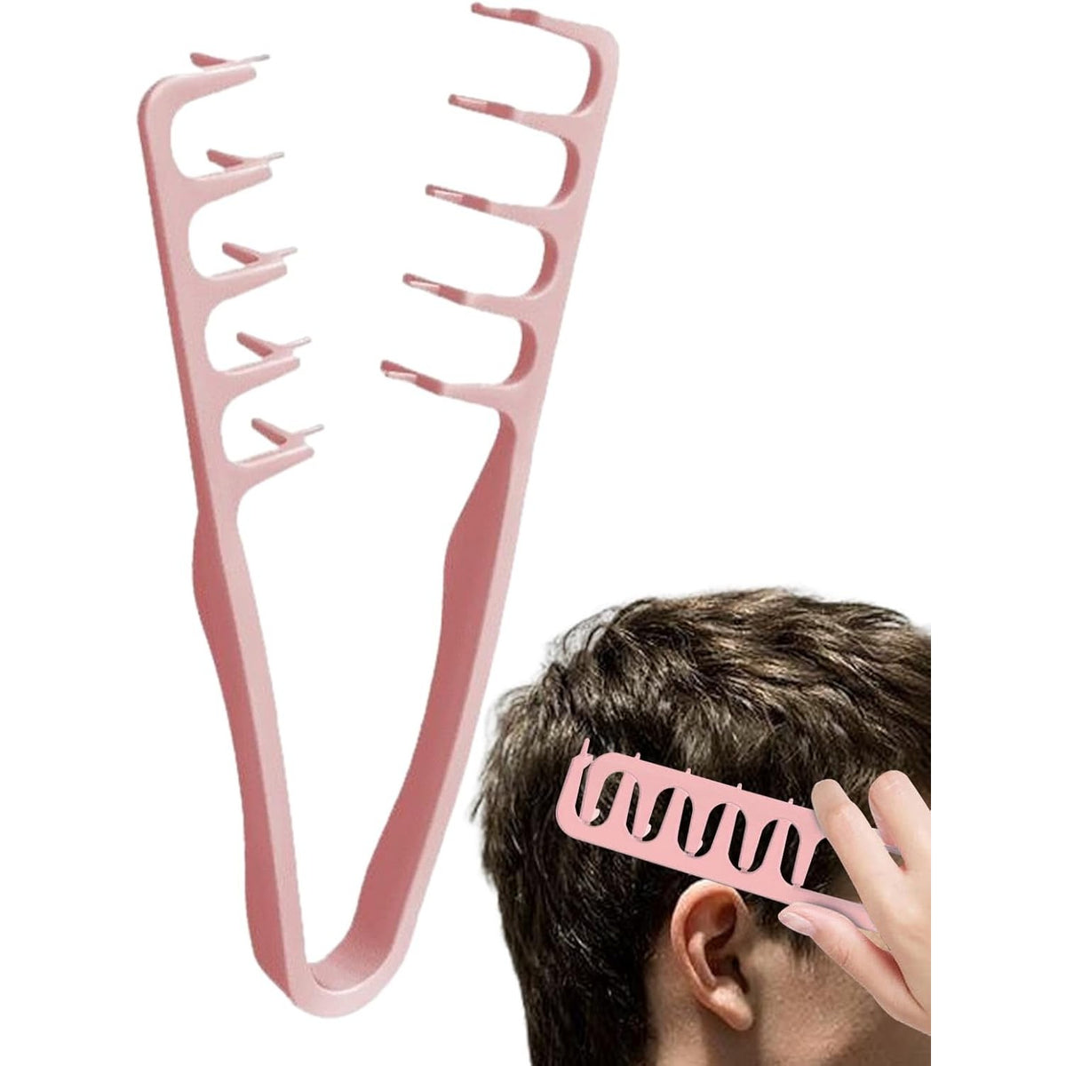 Pieptan Pentru Volum, Dinti Rari Antistatici Pentru Coafare Si Descurcare, Material ABS Rezistent, Unisex, 19 x 9 cm, Roz