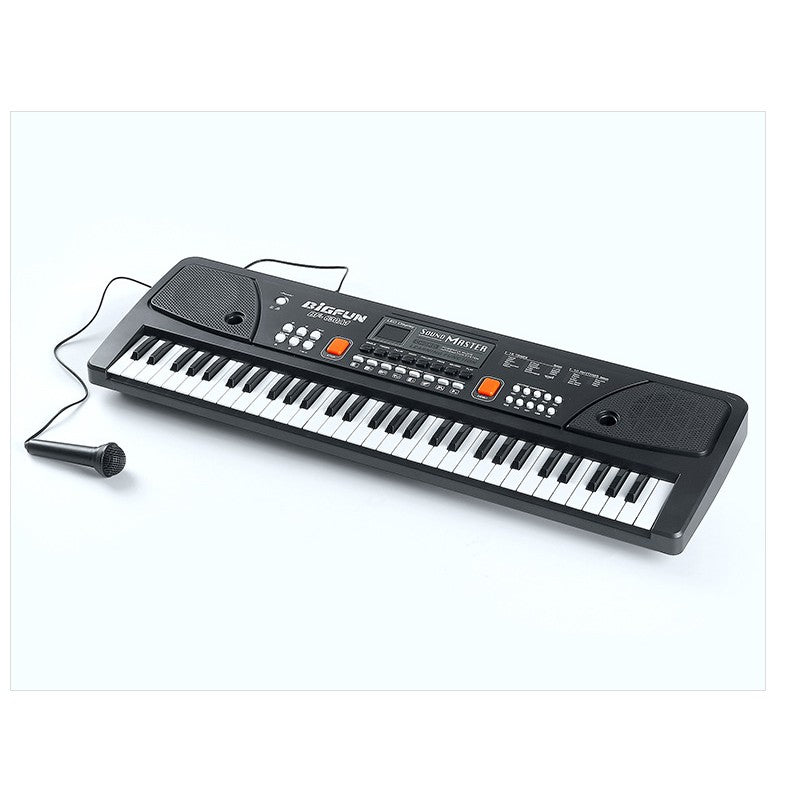 Orga Electronica Copii cu Microfon si 37 Clape, Pian Portabil, Functie Inregistrare si Redare, Efecte Muzicale, Alimentare USB, Plastic, 43 x 16 x 5.4 cm, Negru