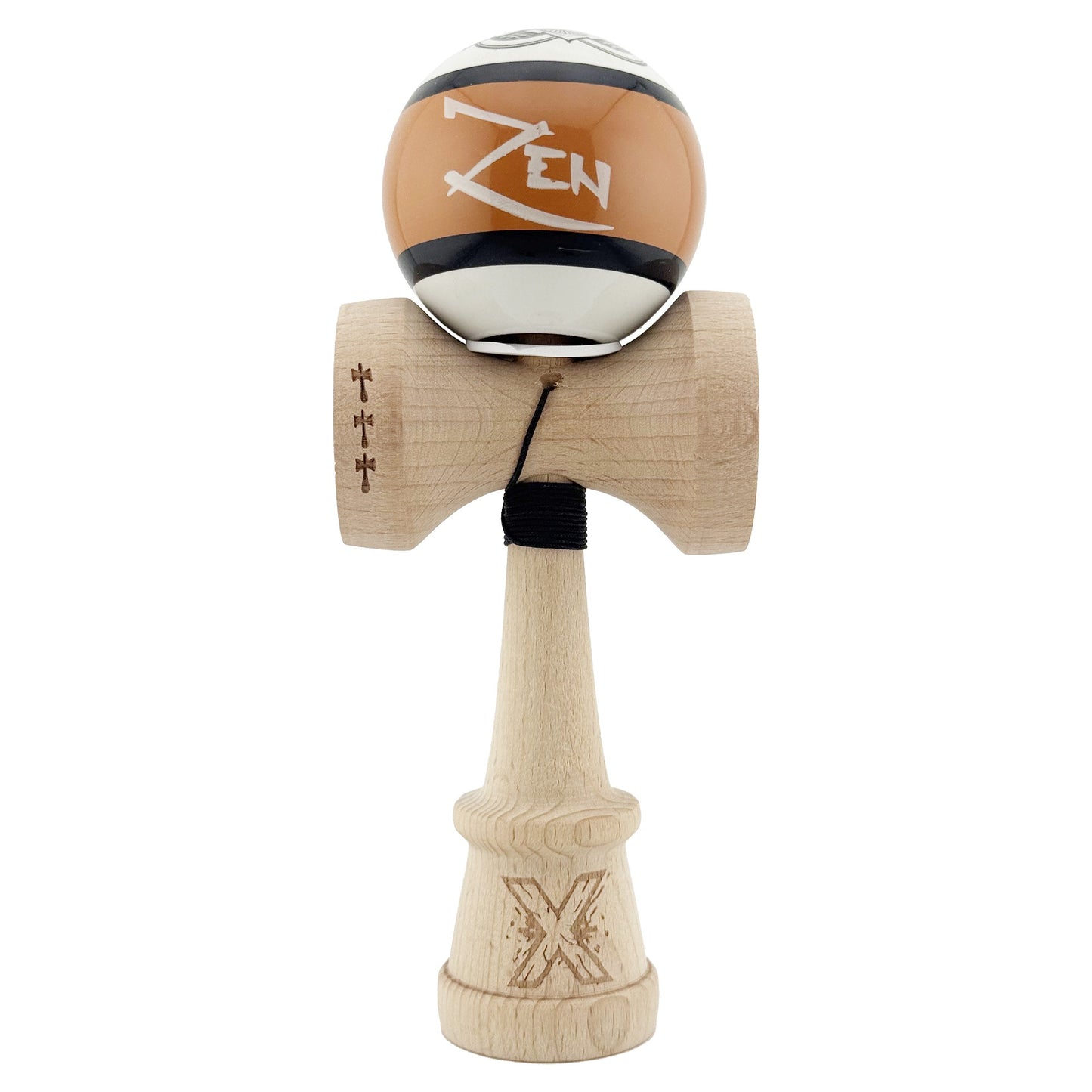 Kendama X Zen Originala, Model V3 Maro, Profesionala, Cupe Mari King Size, Super Sticky, Gaura in Baza, Rulment, Ata 55cm