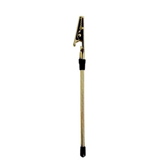 Dispozitiv Auxiliar pentru Fixare Bratari si Bijuterii, Clema Anti-Zgarieturi pentru Coliere si Fermoare, Maner Antiderapant, Metal, 15.5 cm, Auriu
