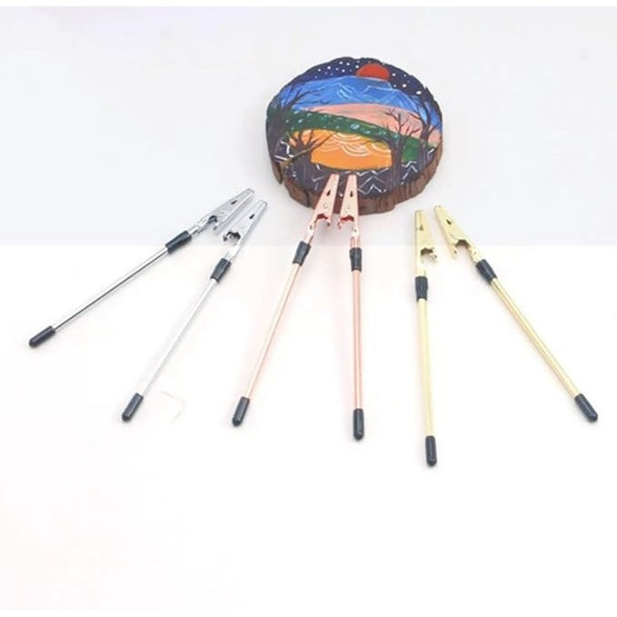 Dispozitiv Auxiliar pentru Inchidere Bratari si Bijuterii, Instrument de Fixare cu Clema Anti-Zgarieturi, Maner Antiderapant, Metal, 15.5 cm, Auriu Rose