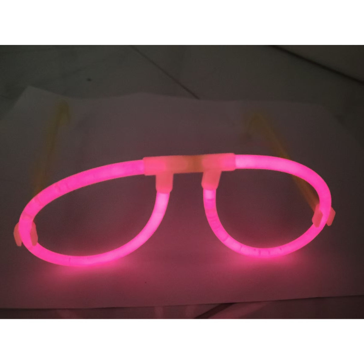 Ochelari Decorativi Fluorescenti, Accesoriu Petrecere cu Efect Luminos, Design Rotund, Plastic Rezistent, Roz Fluorescent