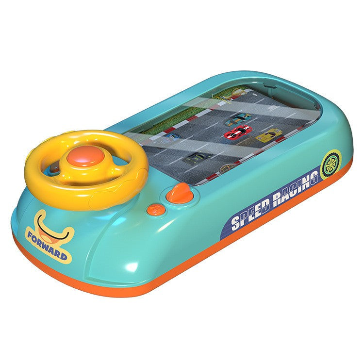 Joc Simulator de Condus Interactiv, Volan cu Efecte Sonore și Muzică, Jucărie Educativă cu 2 Viteze, Material ABS, Alimentare USB sau 3 Baterii AA, Verde, 3-6 Ani