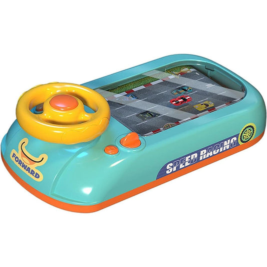 Joc Simulator de Condus Interactiv, Volan cu Efecte Sonore și Muzică, Jucărie Educativă cu 2 Viteze, Material ABS, Alimentare USB sau 3 Baterii AA, Verde, 3-6 Ani