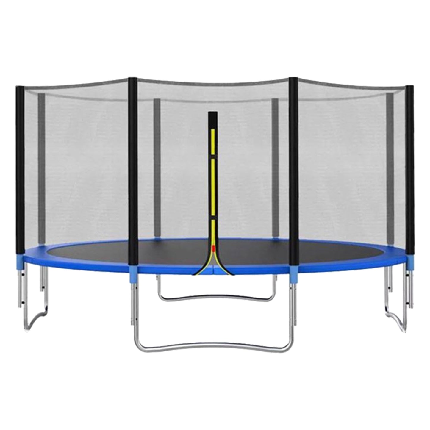 Trambulina pentru Copii si Gradina, Plasa Protectie si Scara Acces, Otel Galvanizat, Capacitate 300 kg, Diametru 3.05 m, Albastru/Negru