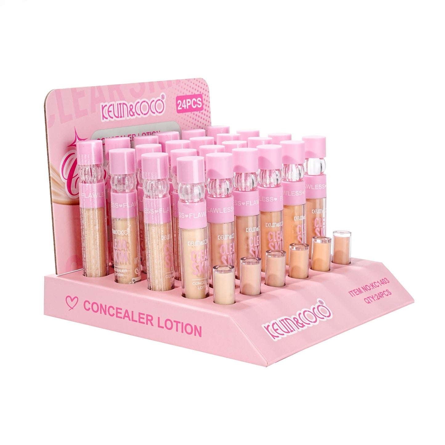 Kevin Coco, Corector Lichid pentru Ten, Model Clear Skin, Acoperire Medie si Lunga Durata, Textura Cremoasa, Nuanta Bej Deschis Natural, 5 g