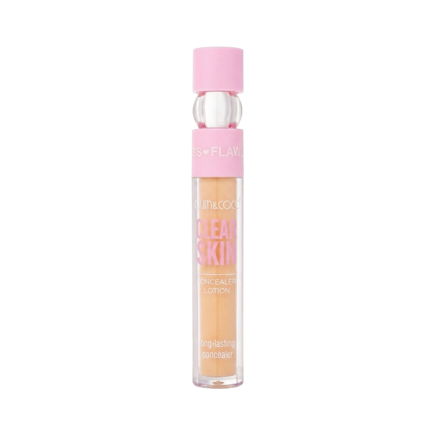 Kevin Coco Corector Lichid Ten Clear Skin, Acoperire Medie si Textura Cremoasa, Formula Rezistenta, Nuanta Bej Deschis, Subton Roz Piersica, 5 g