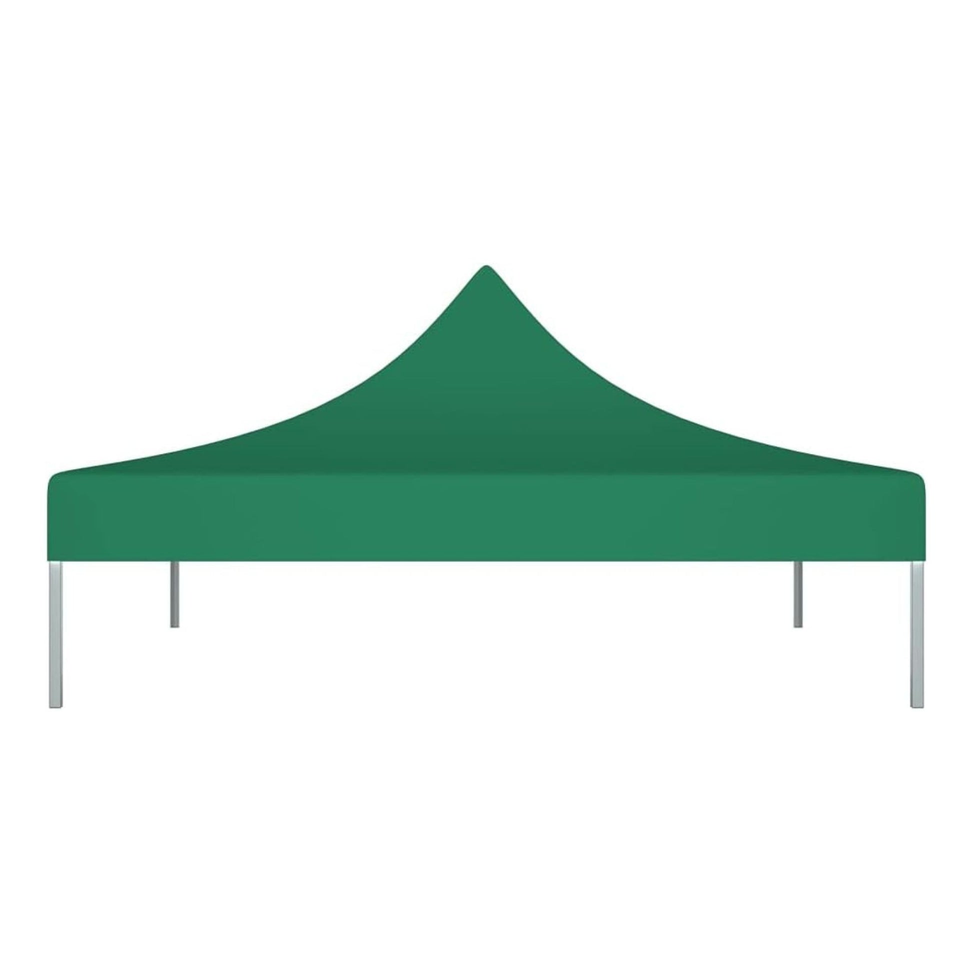 Copertina Rezervă pentru Pavilion, Acoperiș Cort Grădină Pliabil, Protecție UV și Ploaie, Material Textil 420D Oxford, 185 g/m2, 3 x 3 m, Verde