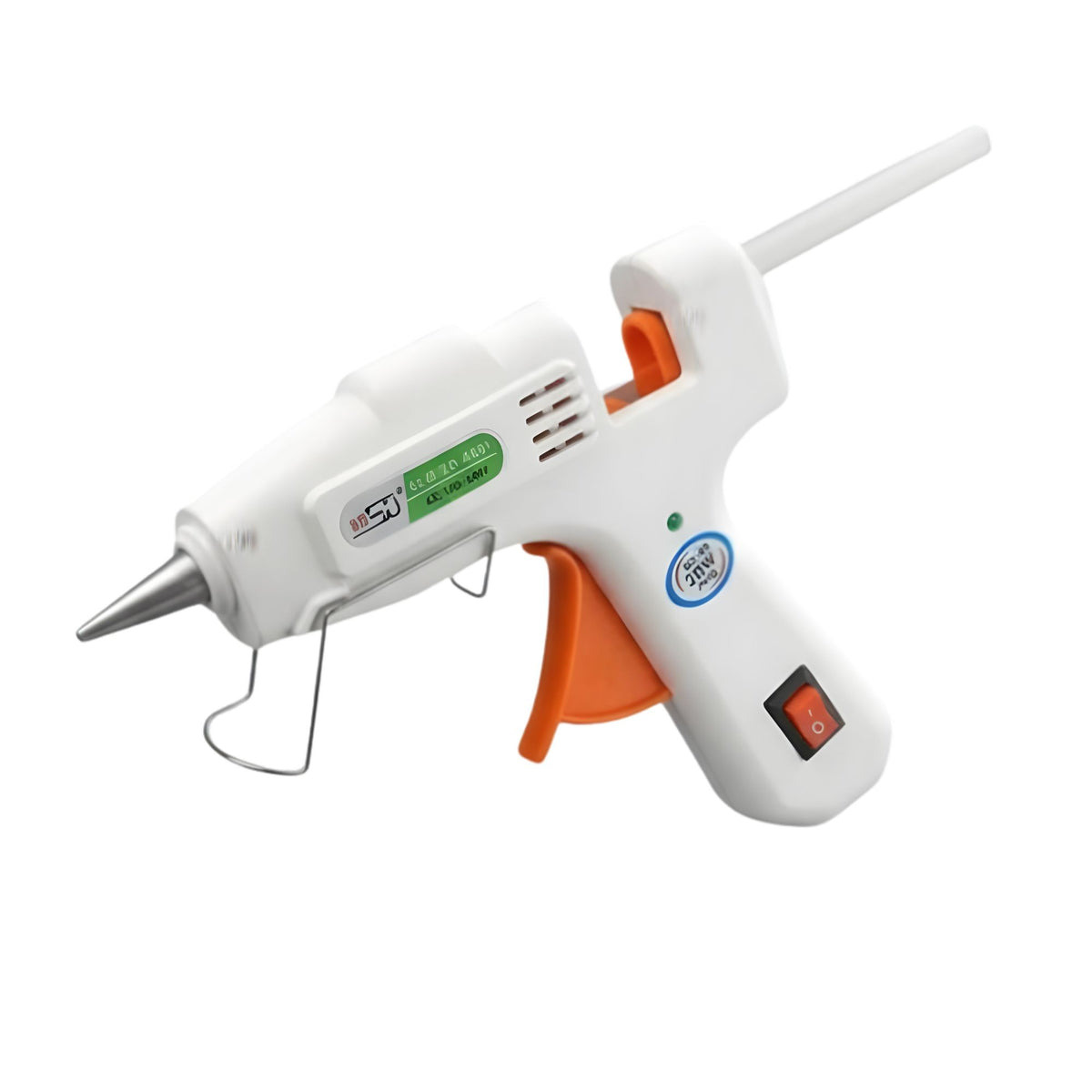 Pistol de Lipit cu Silicon la Cald, Incalzire Rapida si Duza Aluminiu Anti-picurare, Model Mini pentru Hobby si Bricolaj, Batoane 7 mm, 20 W, Alb
