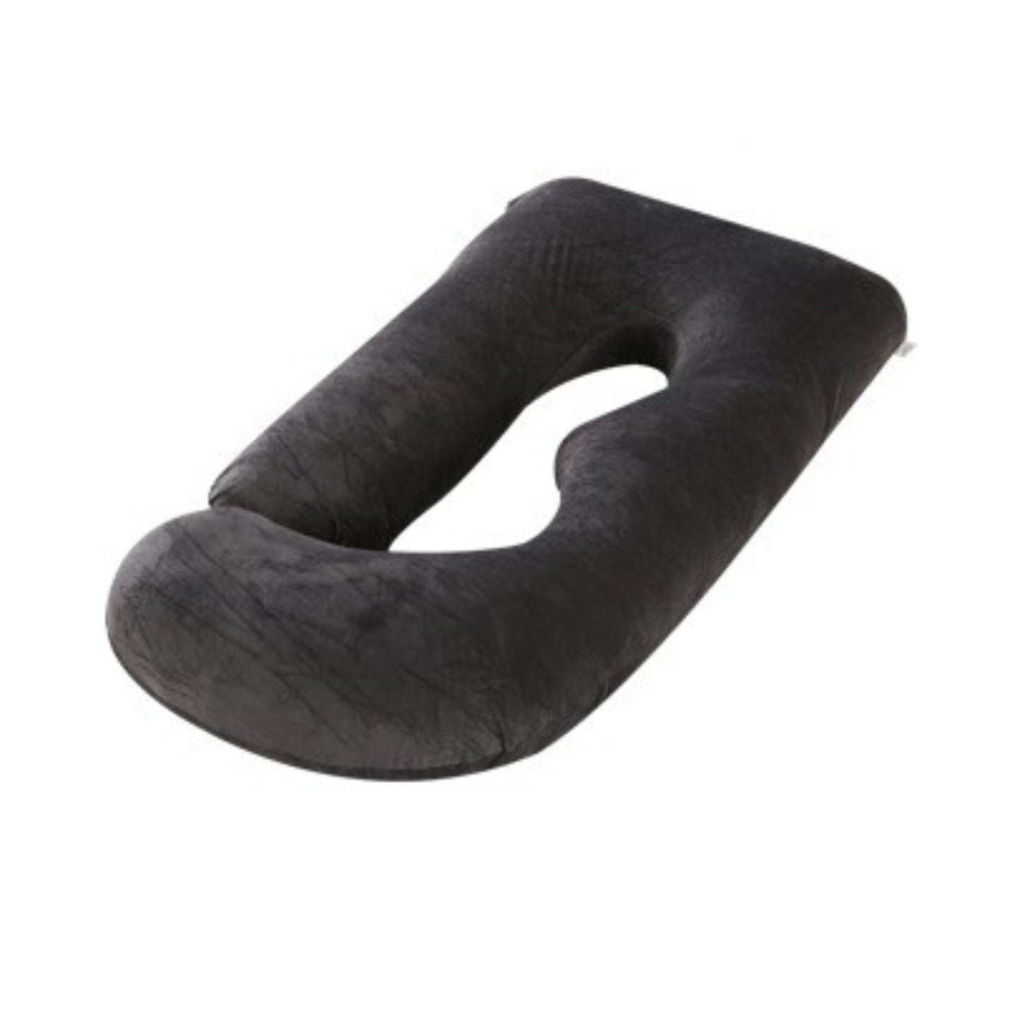 Perna pentru Gravide si Sarcina, Design Ergonomic Tip J, Suport Lombar si Abdominal, Captuseala Poliester, Husa Detasabila si Lavabila, 155 x 75 x 60 cm, Negru