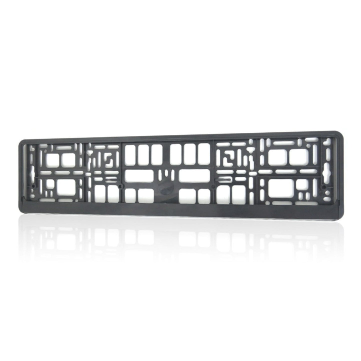 Suport Placute Inmatriculare XC-W341, Rama Auto Universala Standard European, Plastic Rezistent la Intemperii, 52.9 x 13 x 1.2 cm, Negru