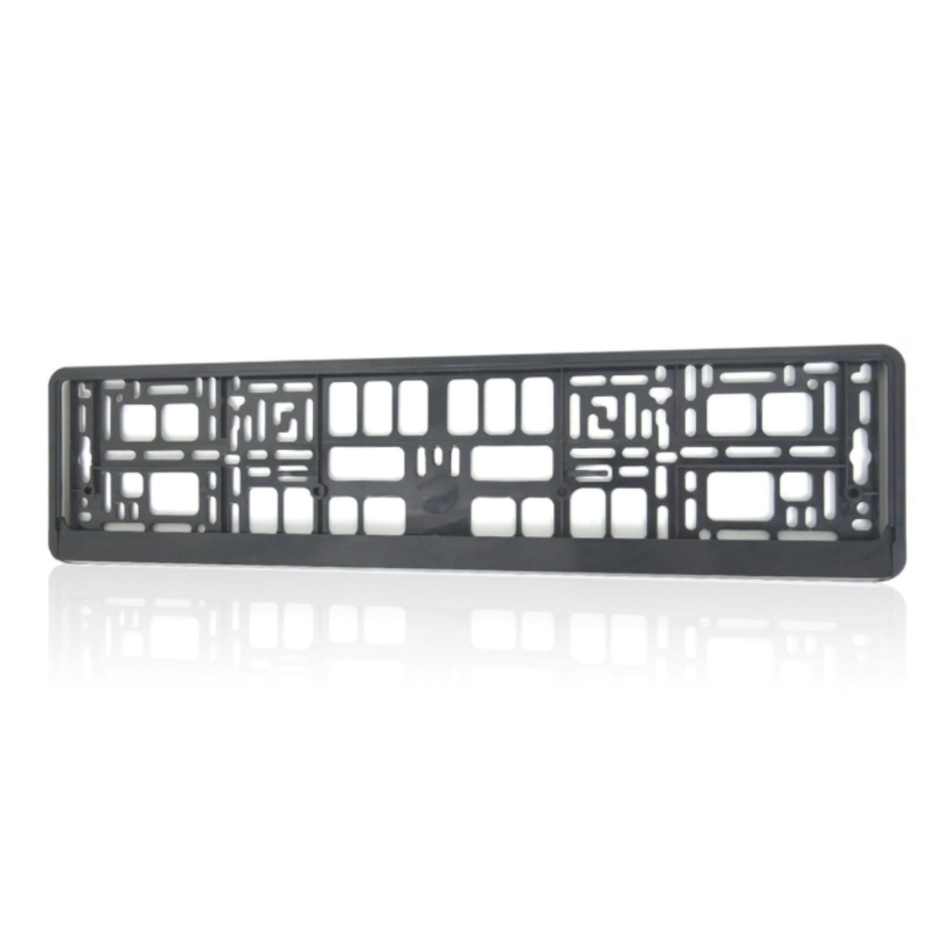 Suport Placute Inmatriculare XC-W341, Rama Auto Universala Standard European, Plastic Rezistent la Intemperii, 52.9 x 13 x 1.2 cm, Negru