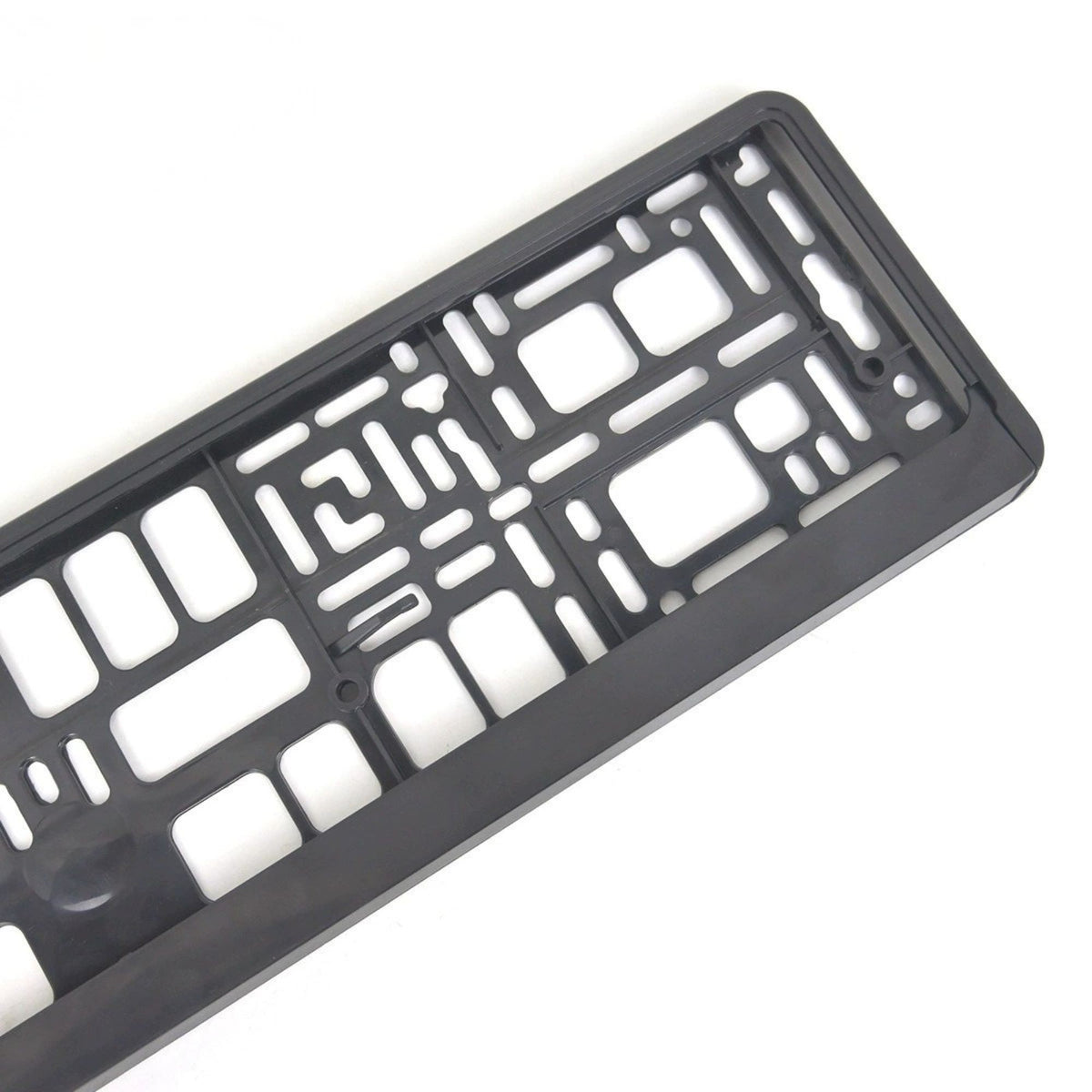 Suport Placute Inmatriculare XC-W341, Rama Auto Universala Standard European, Plastic Rezistent la Intemperii, 52.9 x 13 x 1.2 cm, Negru