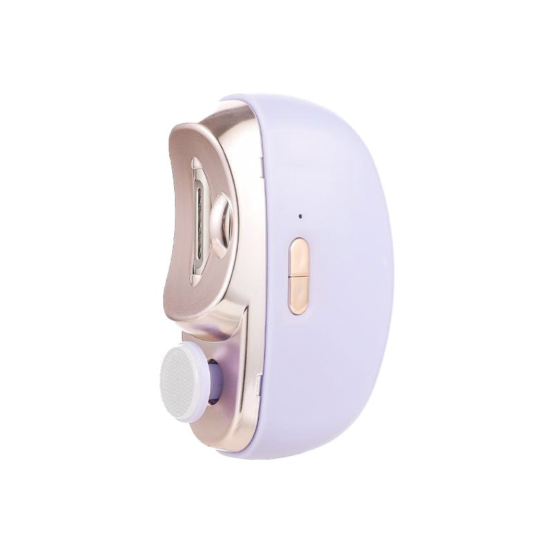 Unghiera Electrica Automata 2 in 1 pentru Taiat si Slefuit, 2 Viteze, Lumina LED si Compartiment Resturi, Silentioasa, Incarcare USB-C, ABS, 8.5 x 6.8 x 3.3 cm, Violet
