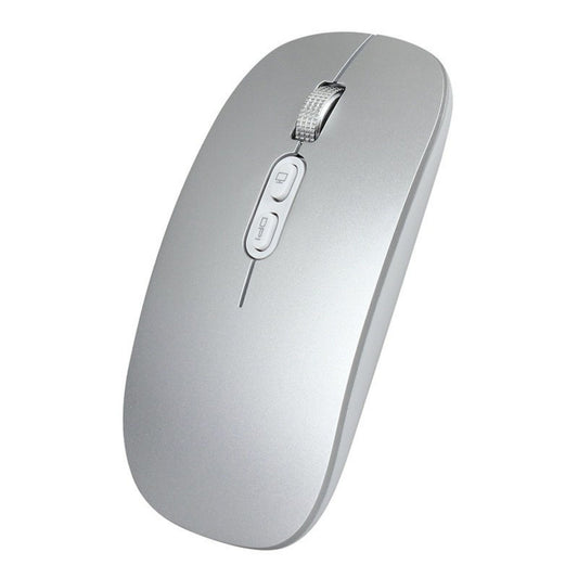 Mouse Wireless Reincarcabil M103, Conexiune Duala Bluetooth 5.1 si 2.4GHz, Click Silentios, DPI Reglabil 800-1600, Design Slim, Compatibil Windows si macOS, Argintiu