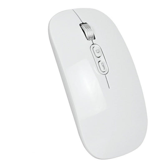 Mouse Wireless Reincarcabil M103, Conectare Duala Bluetooth 5.1 si 2.4GHz, Click Silentios, DPI Reglabil 800-1600, Design Slim, Compatibil Windows si macOS, Alb
