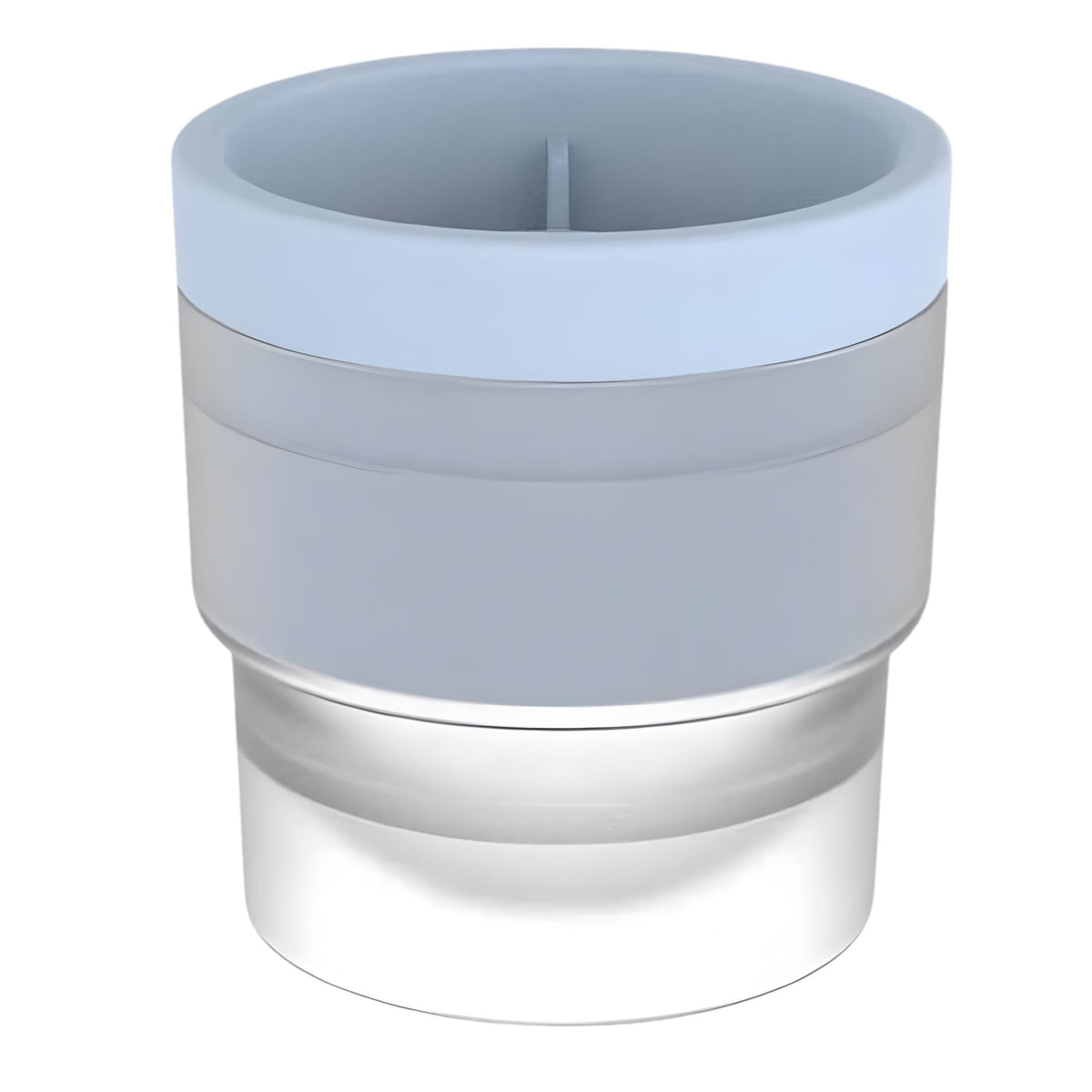 Forma pentru Gheata, Sfera XL 6 cm, Topire Lenta pentru Whiskey si Cocktail, Silicon Alimentar si Plastic, Design Stivuibil, Reutilizabila, Albastru