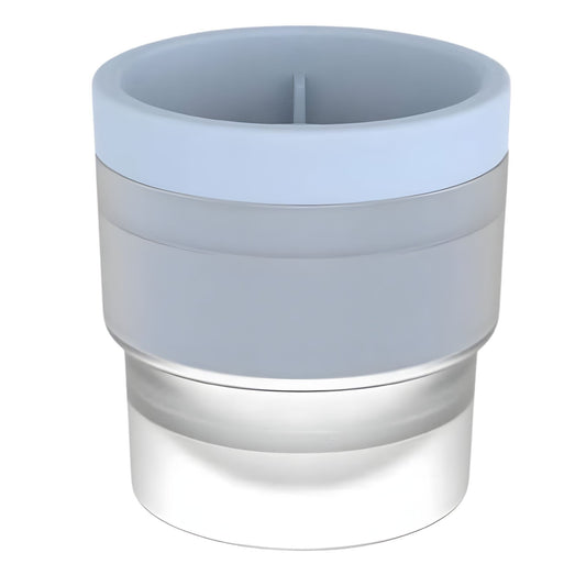 Forma pentru Gheata, Sfera XL 6 cm, Topire Lenta pentru Whiskey si Cocktail, Silicon Alimentar si Plastic, Design Stivuibil, Reutilizabila, Albastru