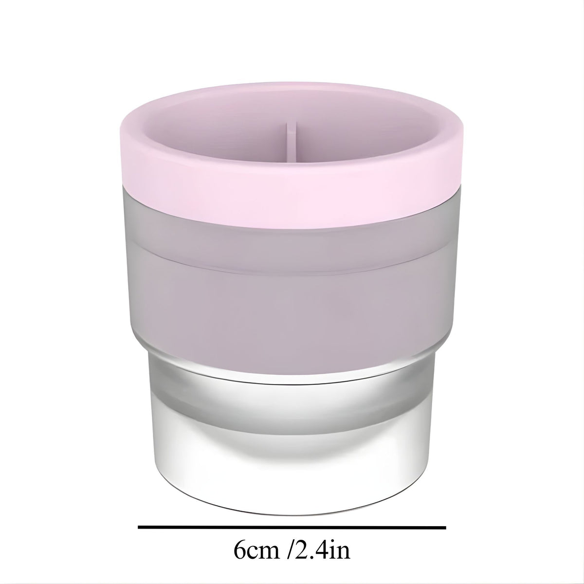 Forma Pentru Gheata, Sfera XL 6 cm, Topire Lenta Pentru Whiskey Si Cocktail, Silicon Alimentar Si Plastic, Design Stivuibil, Roz