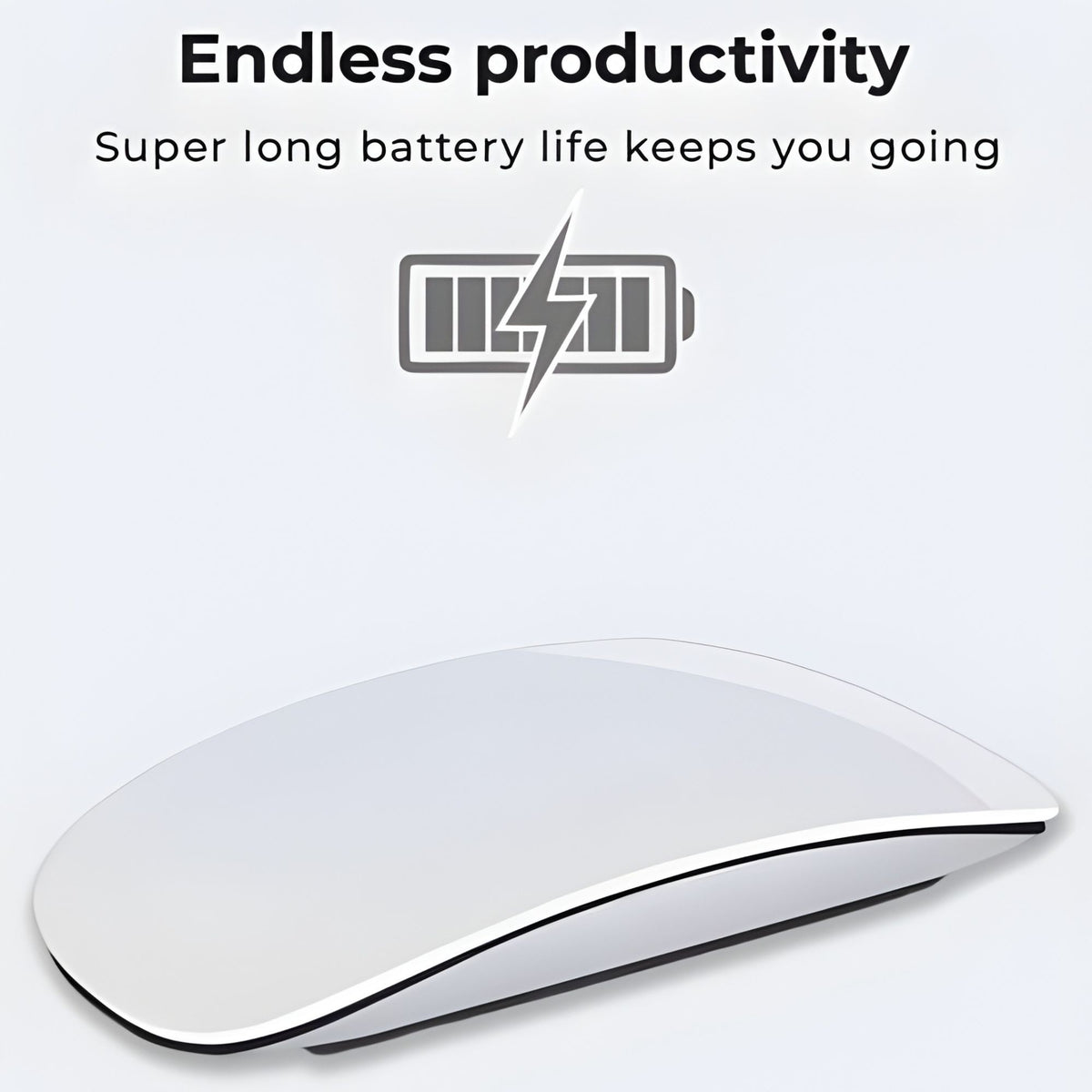 M103 Mouse Wireless cu Gesturi, Bluetooth si 2.4GHz, Reincarcabil prin USB, Ultra Subtire si Silentios, 1600 DPI Ajustabil, Buton Desktop, Compatibil PC, Laptop si Tableta, Alb
