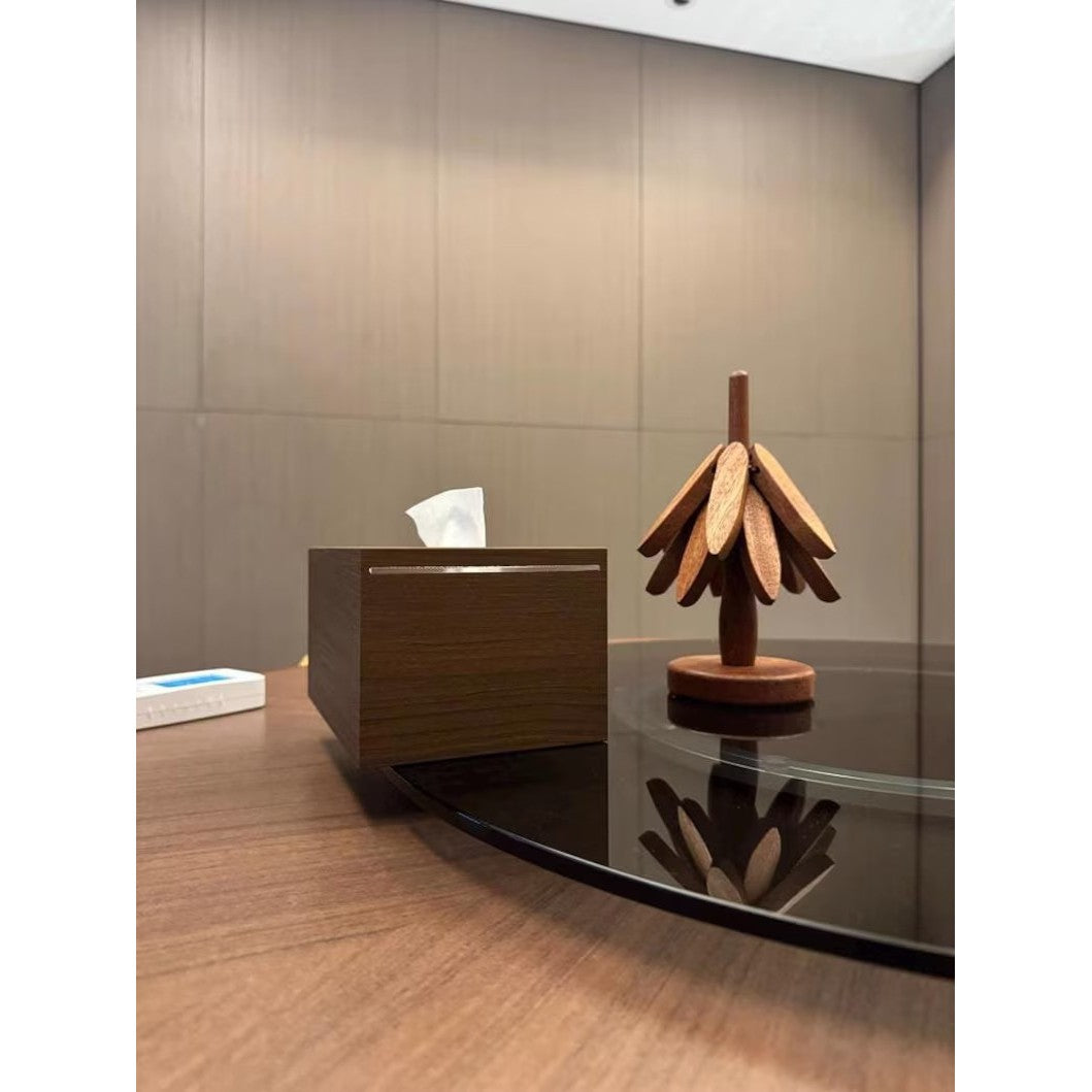 Suport Termic pentru Vase Fierbinti, Protectie Masa Rezistenta la Temperaturi Inalte, Bambus Natural, Design One Tree, 21 x 13.5 cm, Maro Nuc