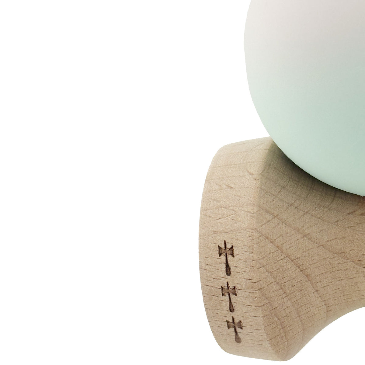 Kendama X Originala, Model V3 Roz / Verde in Degrade, Profesionala, Cupe Mari King Size, Rubber Grip, Gaura in Baza, Rulment, Ata 62cm