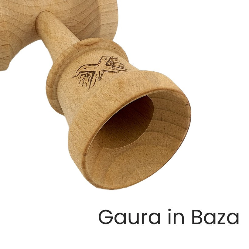 Kendama X Originala, Model V3 Roz / Verde in Degrade, Profesionala, Cupe Mari King Size, Rubber Grip, Gaura in Baza, Rulment, Ata 62cm