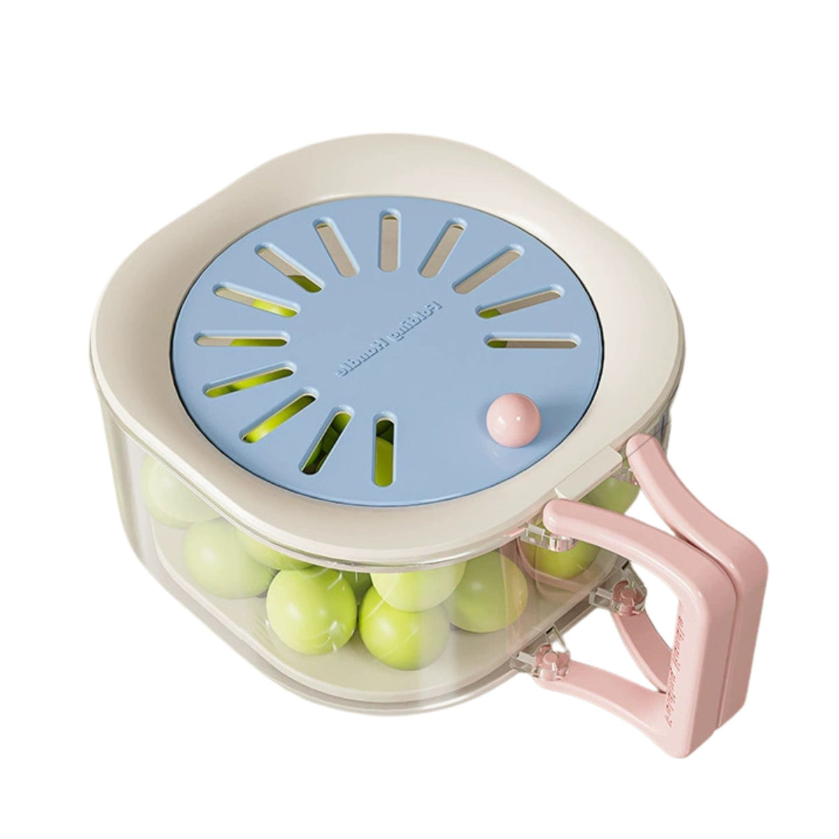 Cos de Scurgere 2 in 1 pentru Fructe si Legume, Filtru Telescopic si Maner Ergonomic, Plastic Durabil, 15 x 15 x 8.5 cm, Albastru/Bej