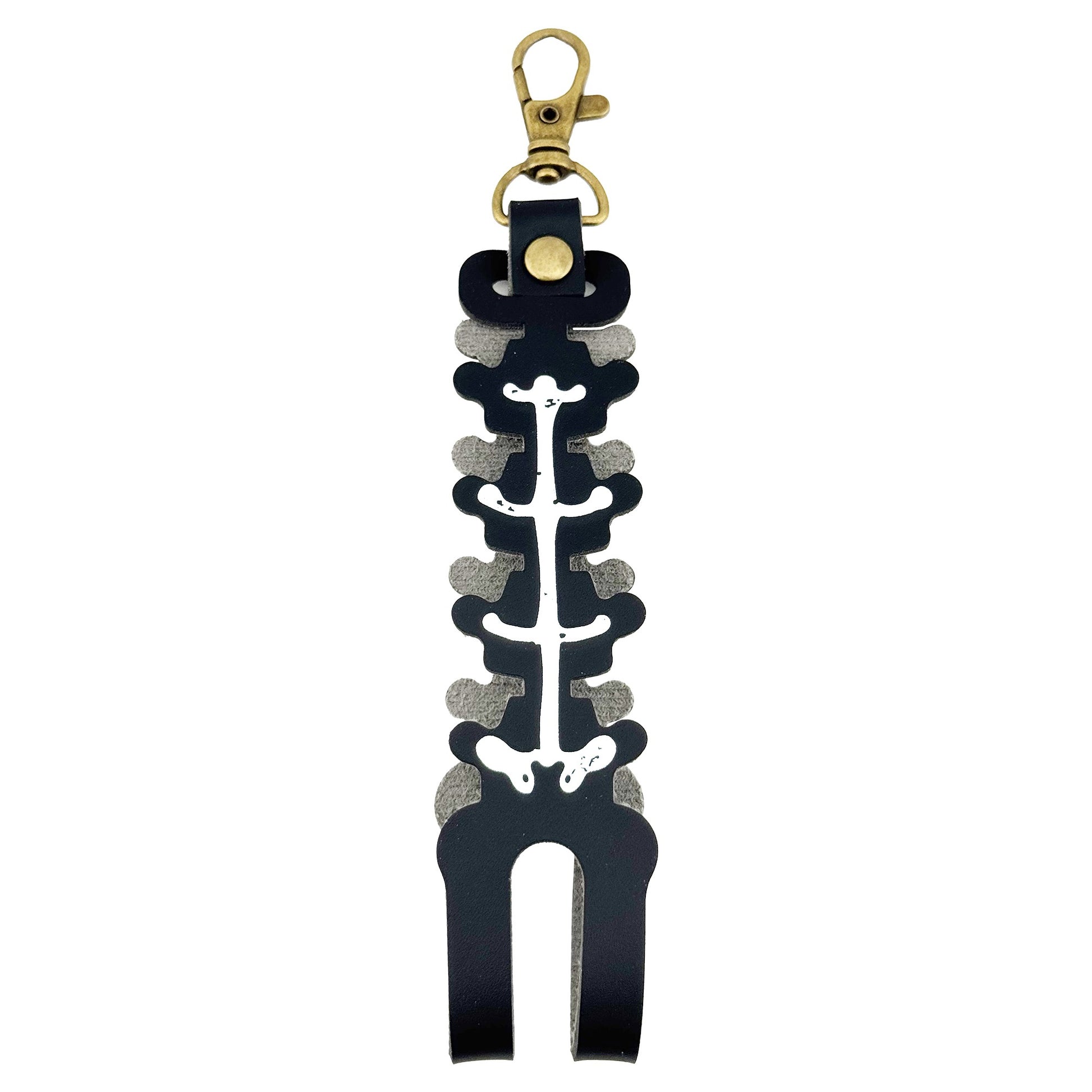 Husa Pentru Kendama Tip Pandativ Si Breloc, Accesorii Transport Cu Imprimeu Skull, Piele Ecologica, 26 x 3.2 cm, Negru