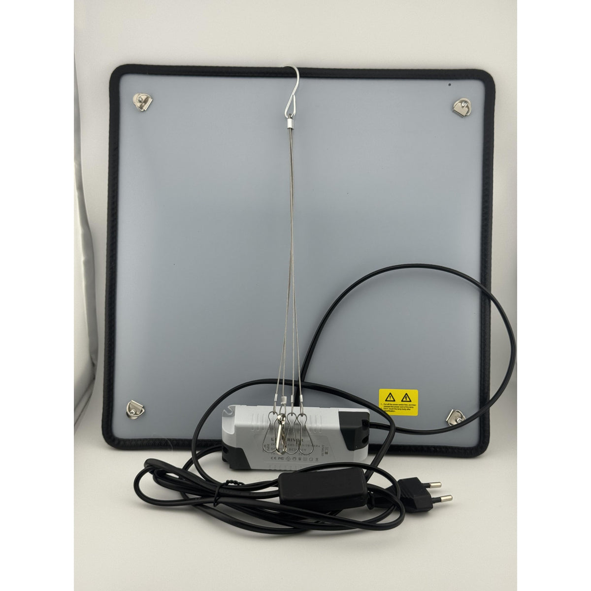 Lampa Crestere Plante Keel Edge, Panou 500 LED, Spectru Complet Alb Cald, Rosu si Albastru, Putere 45W, Alimentare 85-265V, Dimensiuni 30 x 30 cm, Negru