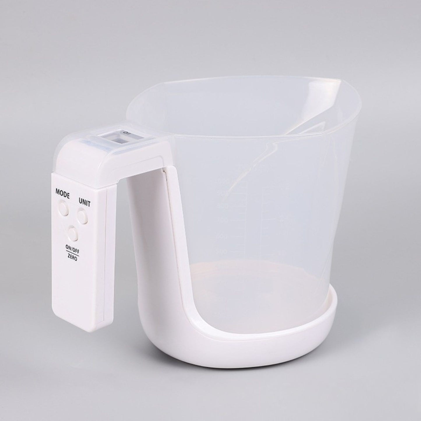 Cantar de Bucatarie Electronic 2 in 1, Cana Gradata pentru Masurare Lichide si Solide, Display Digital, Plastic Alimentar ABS, 5 kg / 1000 ml, Alb