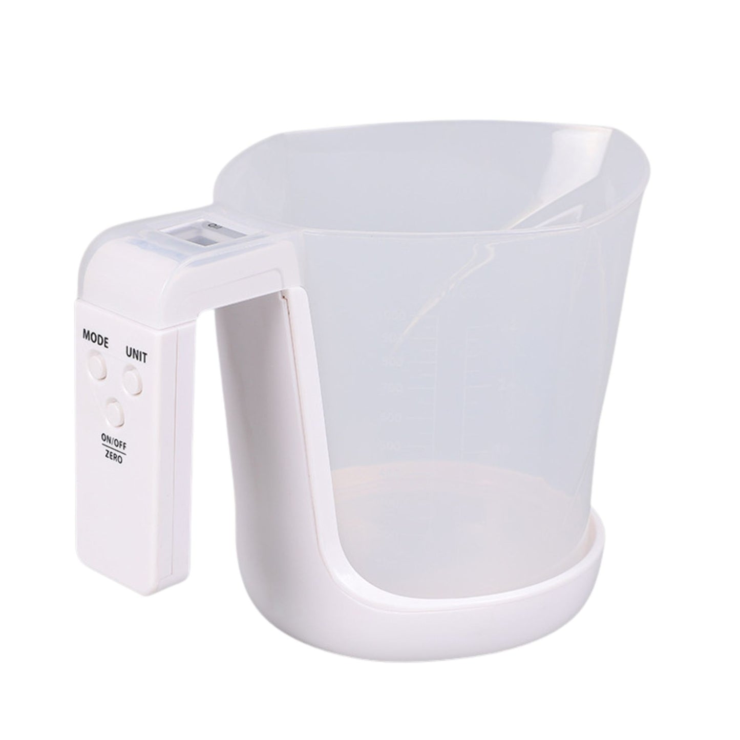 Cantar de Bucatarie Electronic 2 in 1, Cana Gradata pentru Masurare Lichide si Solide, Display Digital, Plastic Alimentar ABS, 5 kg / 1000 ml, Alb