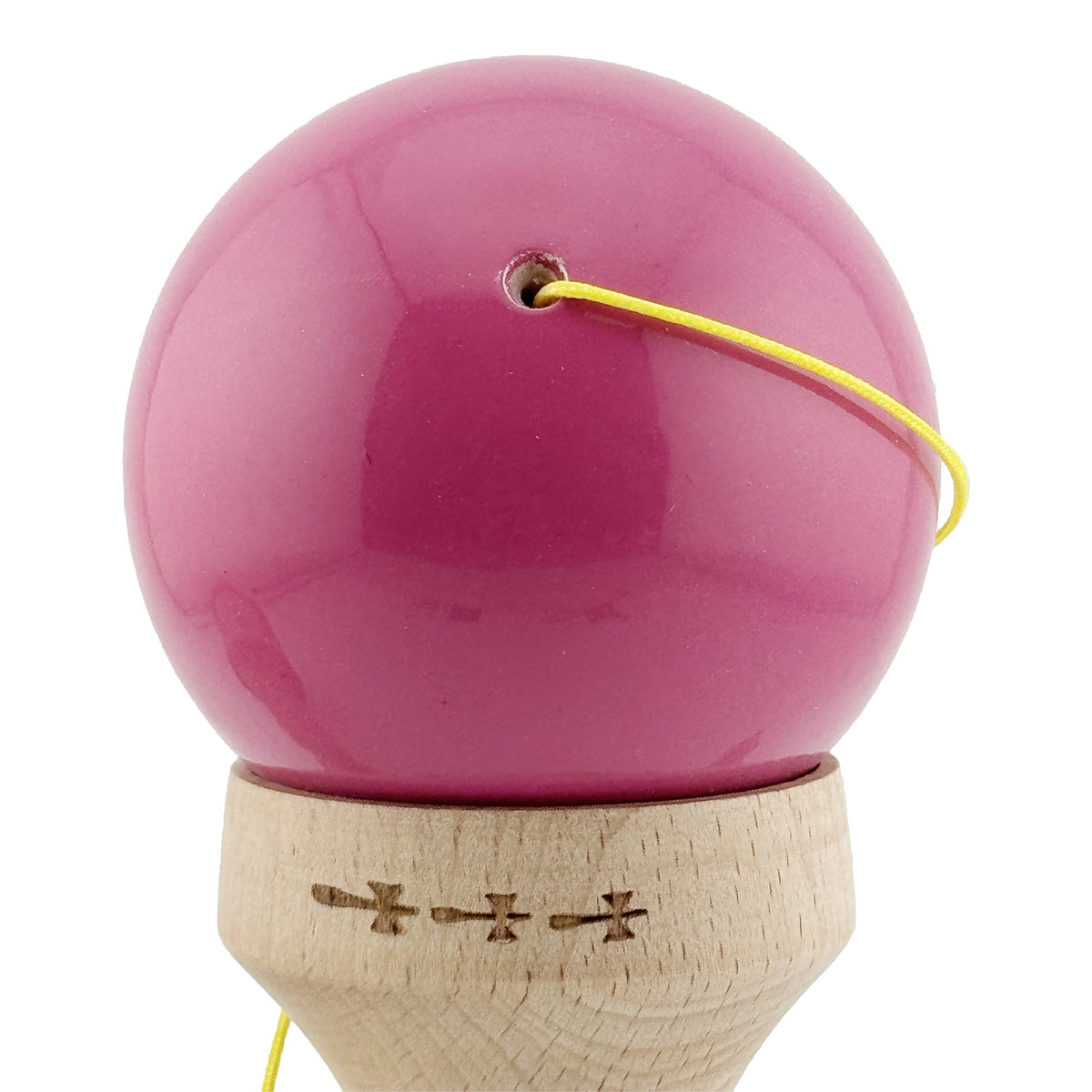 Kendama X Originala, Model V3 Roz Inchis / Alb, Profesionala, Cupe Mari King Size, Super Sticky, Gaura in Baza, Rulment, Ata 62cm