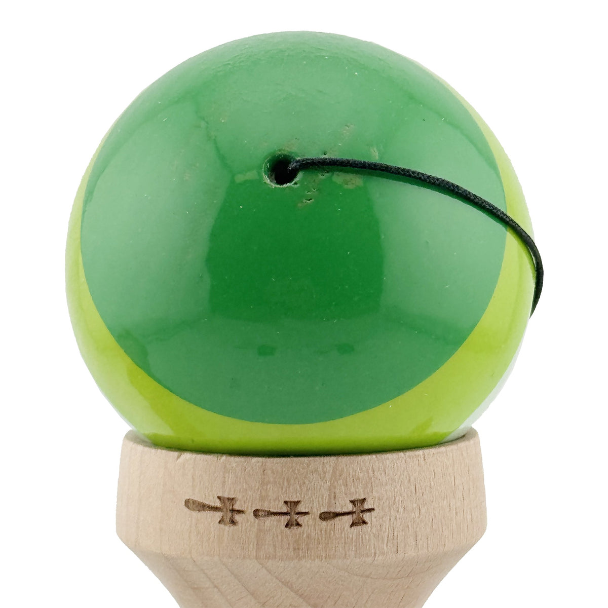 Kendama X Originala, Model V3 Verde, Profesionala, Cupe Mari King Size, Super Sticky, Gaura in Baza, Rulment, Ata 62cm