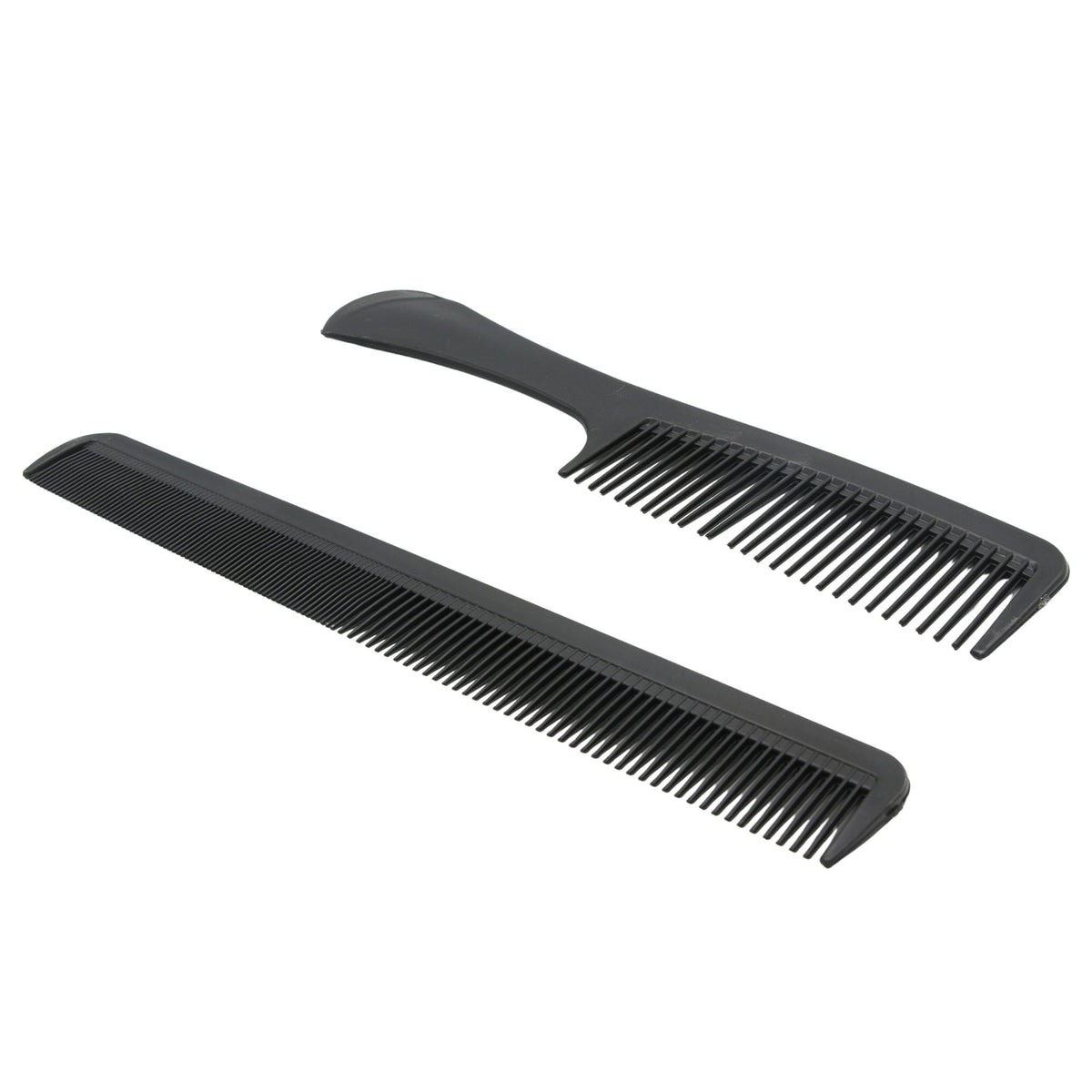 Set Piepteni Profesionali Pentru Coafat si Styling, Rezistenti la Caldura, Polipropilena si Otel Inoxidabil, 18.5–22 cm, Negru, 10 Bucati