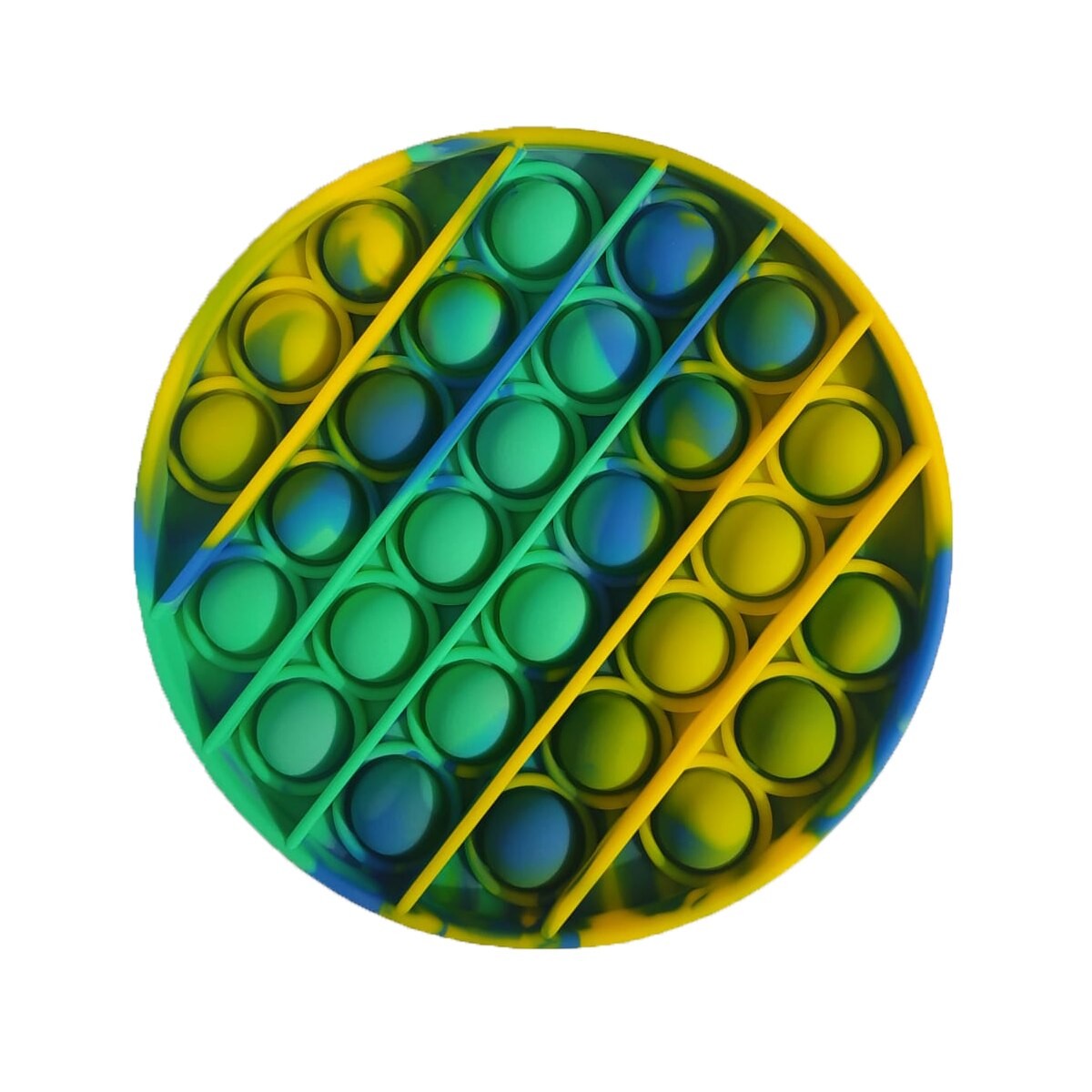 Jucarie Senzoriala Pop It Now, Push Bubble Anti-Stres pentru Copii si Adulti, Silicon Impermeabil, Forma Rotunda, Multicolor, Model 2