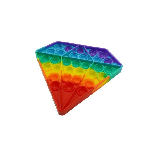 Jucarie Antistres Pop It Now and Flip It, Senzoriala si Educativa, Silicon Rezistent, Forma Diamant, Multicolor