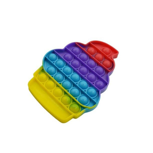 Briosa, Jucarie Antistres Pop It Now and Flip It, Forma Inghetata, Silicon, Multicolor