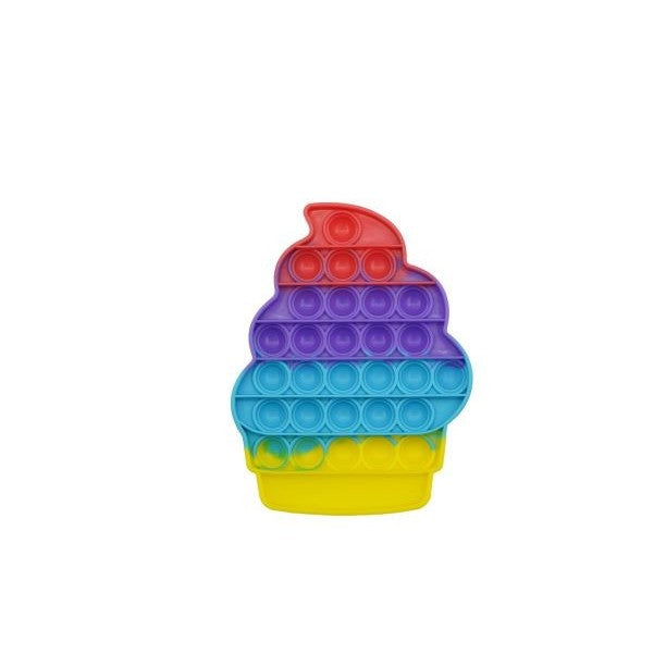 Briosa, Jucarie Antistres Pop It Now and Flip It, Forma Inghetata, Silicon, Multicolor
