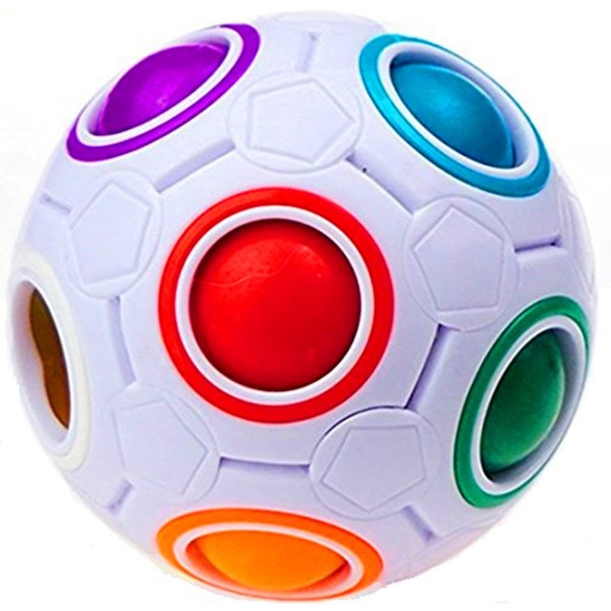 Minge Puzzle Interactivă Antistres, Jucărie Educațională De Logică Și Atenție, Plastic ABS, Multicolor, 6.5 cm