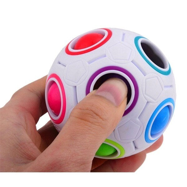 Minge Puzzle Interactivă Antistres, Jucărie Educațională De Logică Și Atenție, Plastic ABS, Multicolor, 6.5 cm