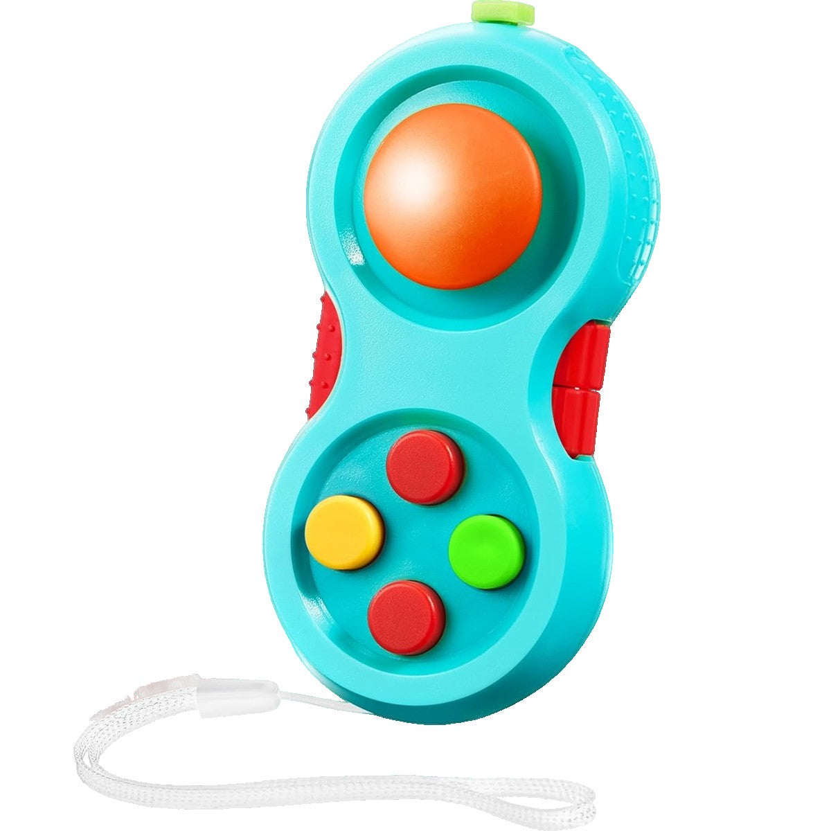 Jucarie Antistres Fidget Pad, Functii Multiple Interactive, Plastic Ecologic, Albastru, 5.5 x 3.5 x 11 cm, +3 Ani
