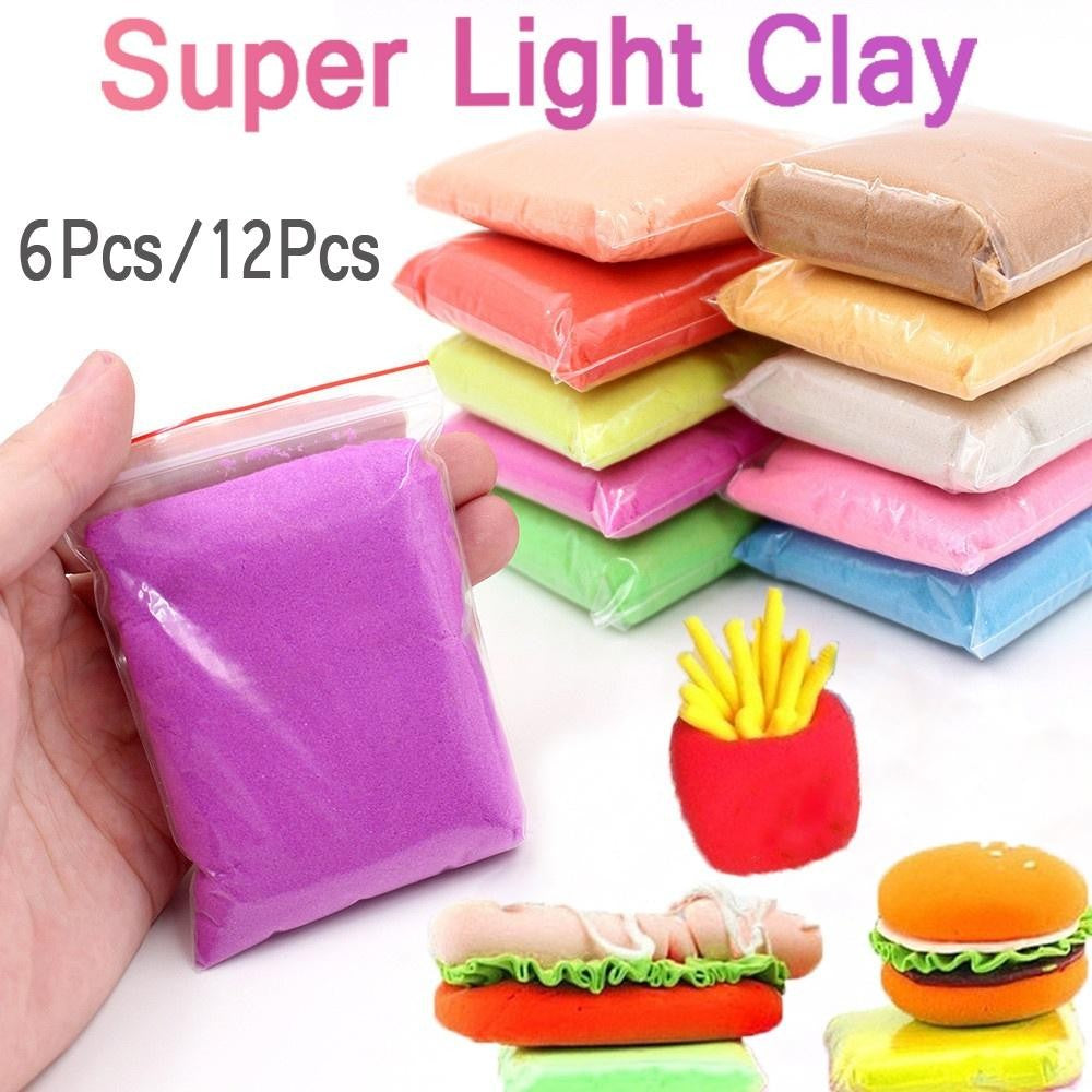 Set Plastilina Inteligenta Magicul Clay, Plastilina Modelatoare Moale Si Elastica, Include Accesorii Modelare, 12 Pungi, Multicolor, Varsta +3 Ani